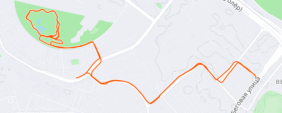 Map of the activity, 30' @135 + БУ + 5x60