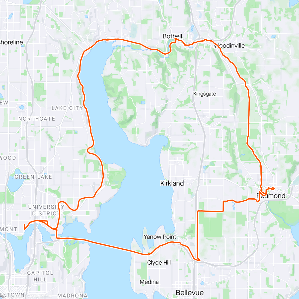 Map of the activity, Mellow recovery ride with Chris (and a BLT/frites)