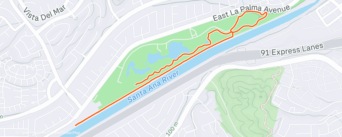 Map of the activity, Lunch Run