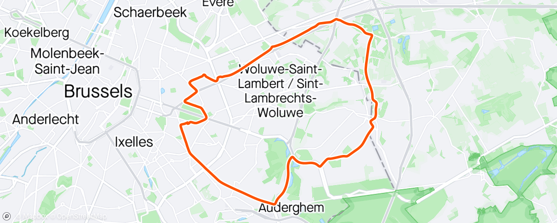 Map of the activity, Morning Ride