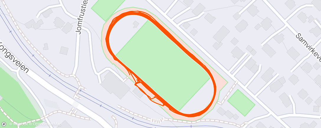 Map of the activity, Intervall økt på sportsplassen etter en enkel Padel seier mot Erik og Roy 😁 Jobben må gjøres uansett 🥊