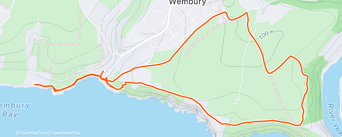 Map of the activity, Wembury walk
