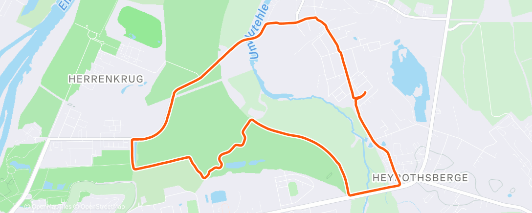 Map of the activity, Dauerlauf (Basis)