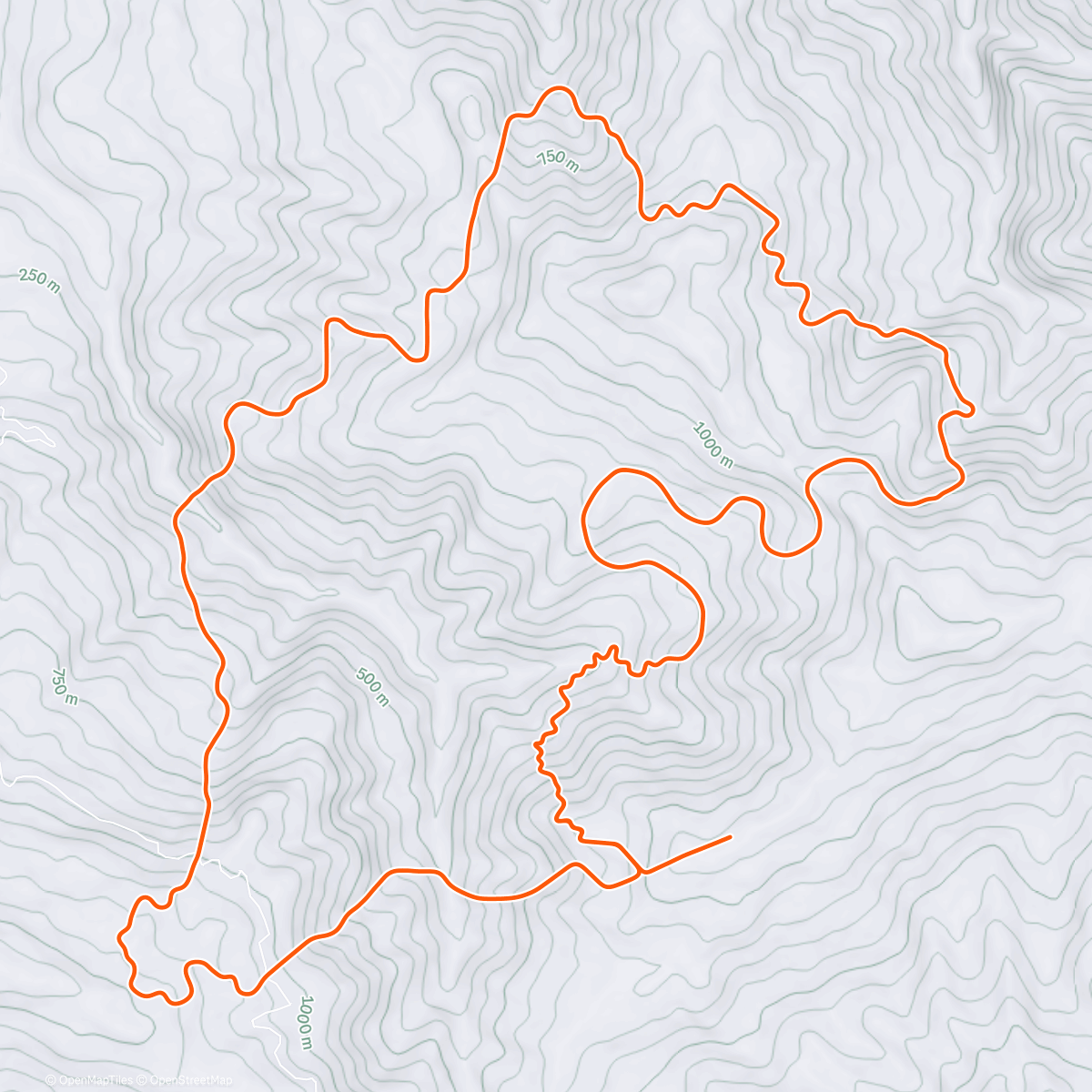 Map of the activity, Afternoon ride