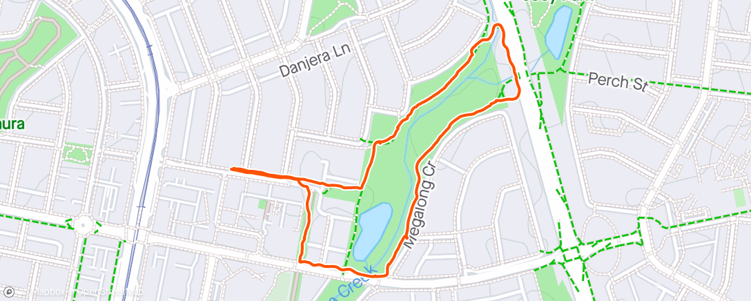 Map of the activity, Walk the dog