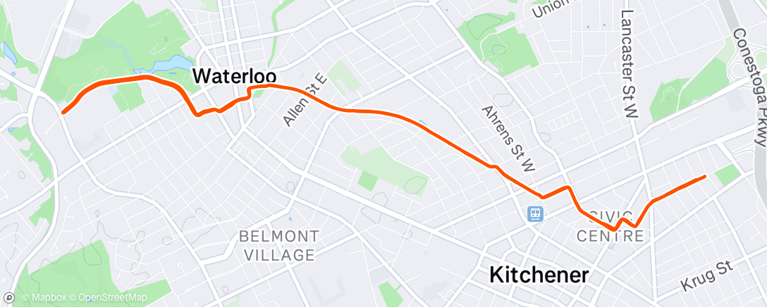 Map of the activity, Boxing 🥊 Day run