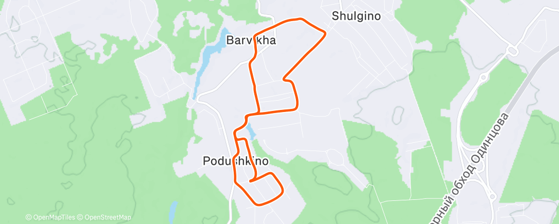 Карта физической активности (Ночной забег)