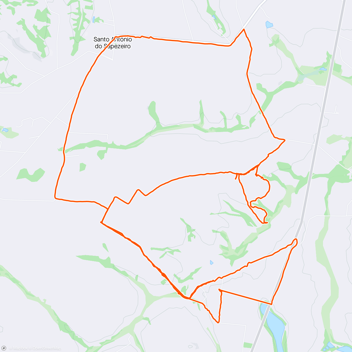 Map of the activity, Sapezeiro • Chácara • Usina (MTB Gatinhas)