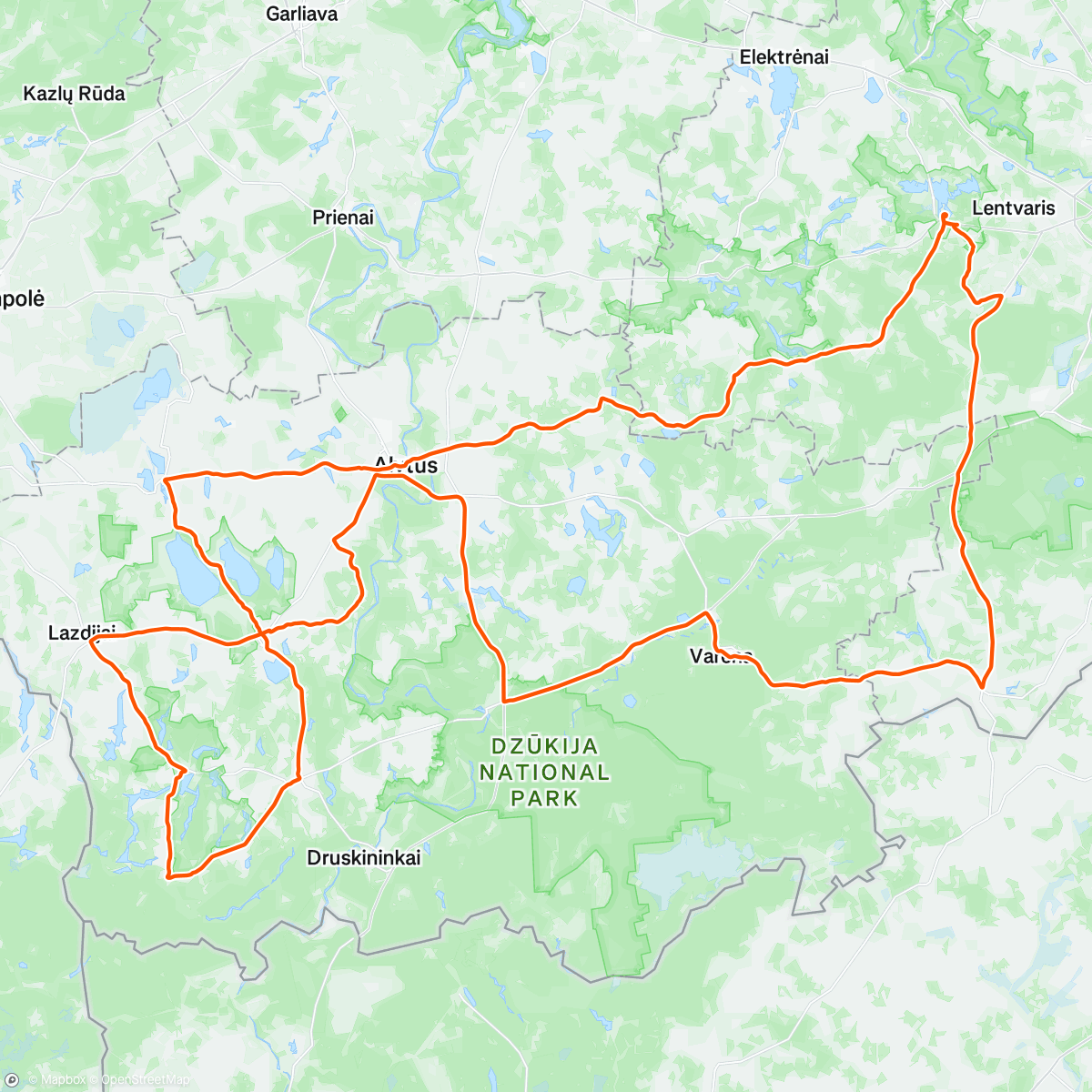Map of the activity, Brevet 400