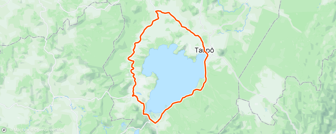 Map of the activity, Lake Taupo Cycle Challenge