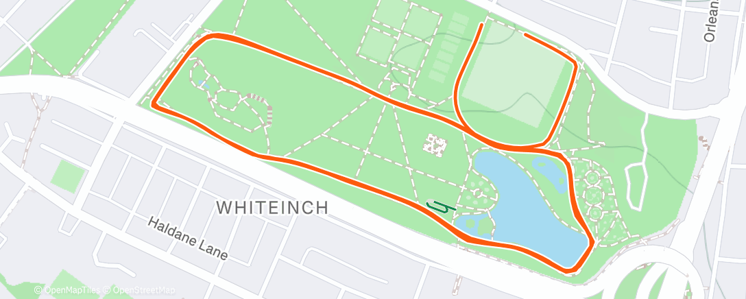 Map of the activity, Morning Run