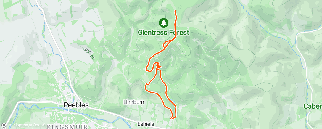Map of the activity, Saturday Morning Hike