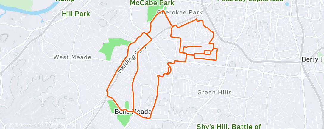 Map of the activity, Last long run, great company w/ Win, Haitas, Eric + Leah