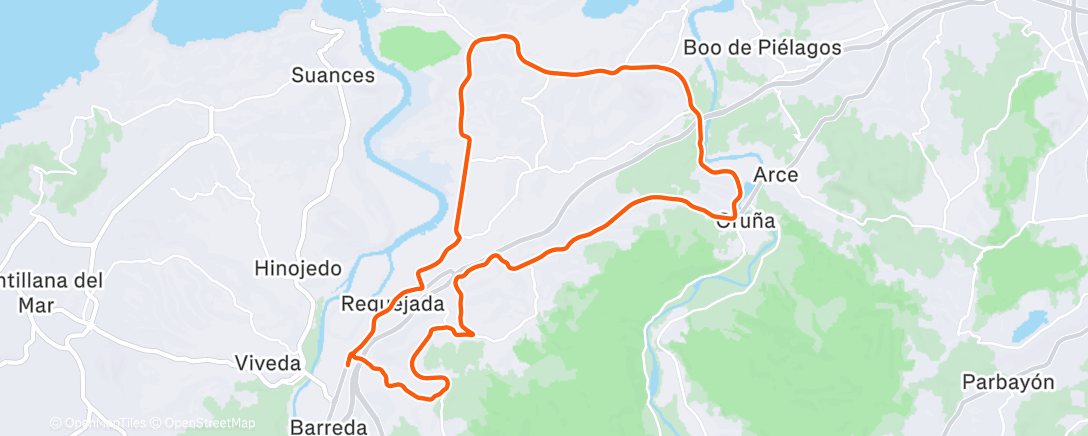 Map of the activity, Afternoon Ride