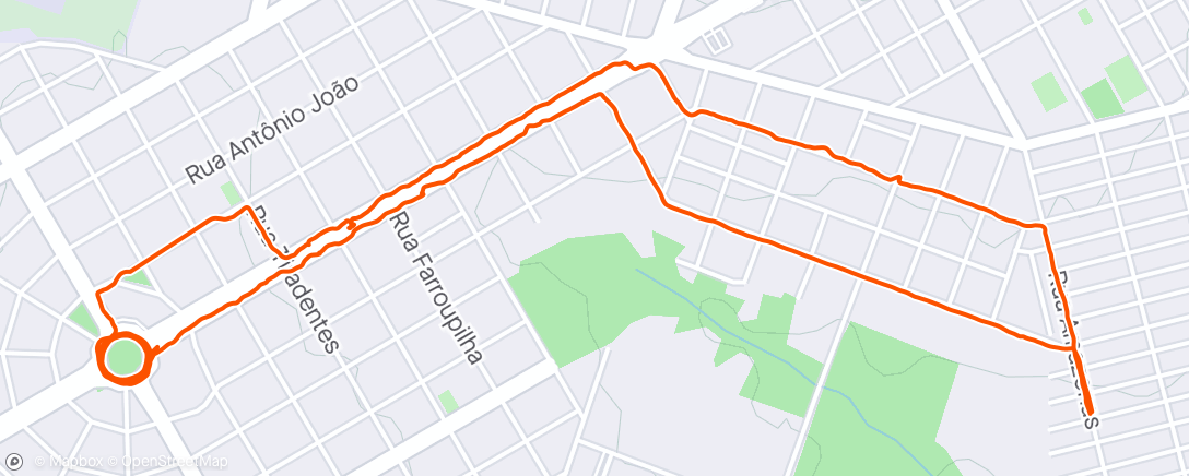 Map of the activity, Caminhada entardecer