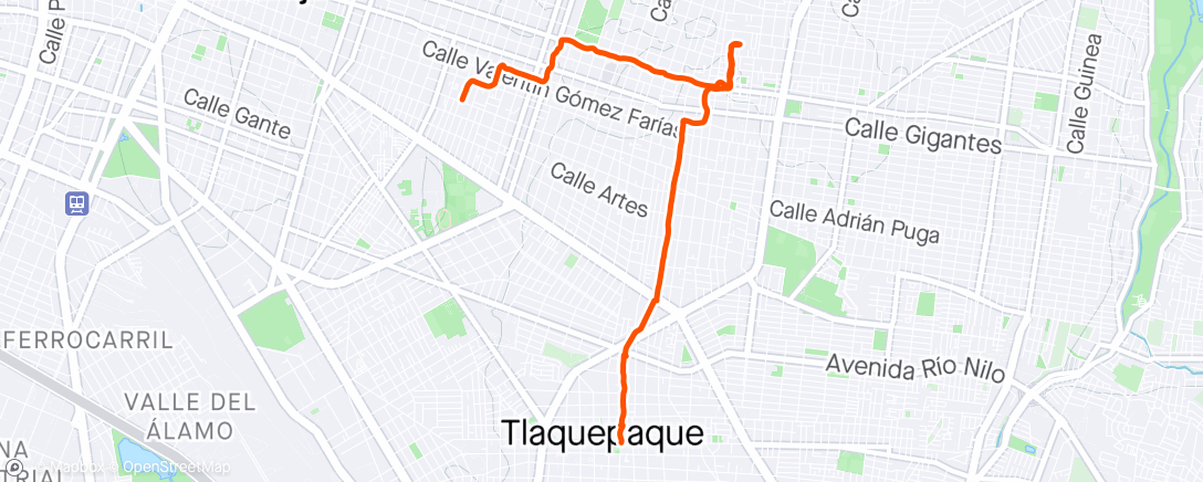 Karte der Aktivität „Vuelta ciclística por la tarde”