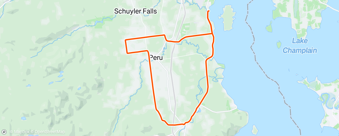 Map of the activity, Lunch Ride