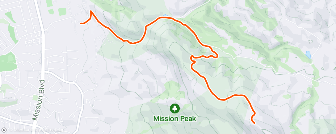 Map of the activity, Wednesday Mission peak