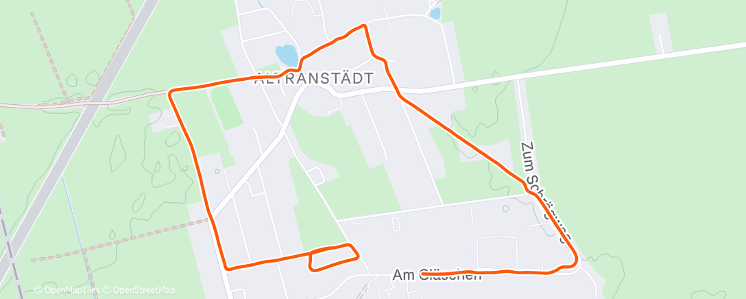 Map of the activity, Lauf am Nachmittag