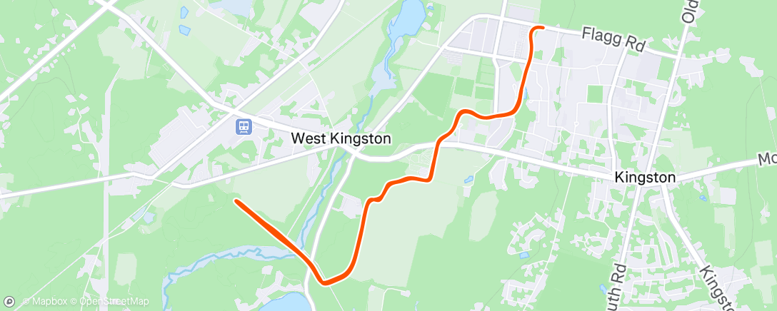 Map of the activity, Afternoon Run