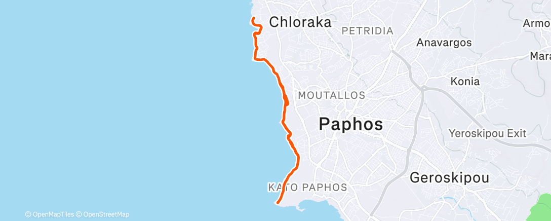 Map of the activity, Morning Run