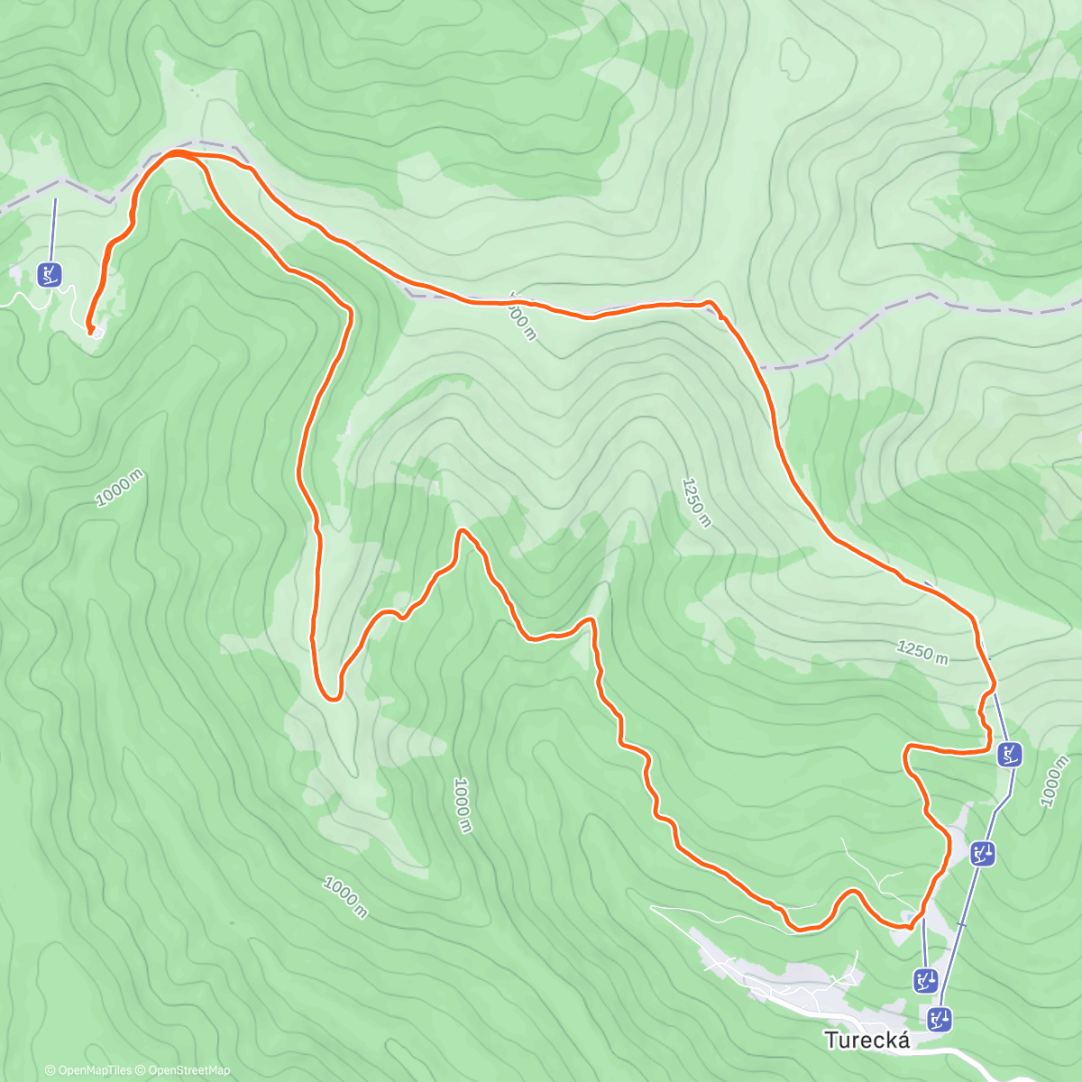 Map of the activity, Krížna 🍀☀️🚶