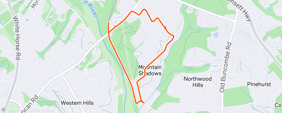 Map of the activity, Afternoon Walk