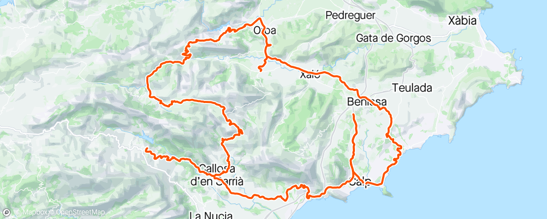 Map of the activity, Calpe 12
