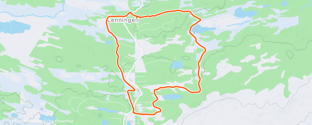 Map of the activity, Morning Nordic Ski