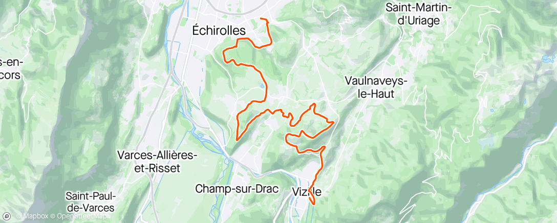 Map of the activity, Grenoble vizille