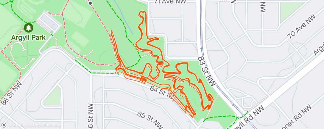 Map of the activity, Velocity CX Race