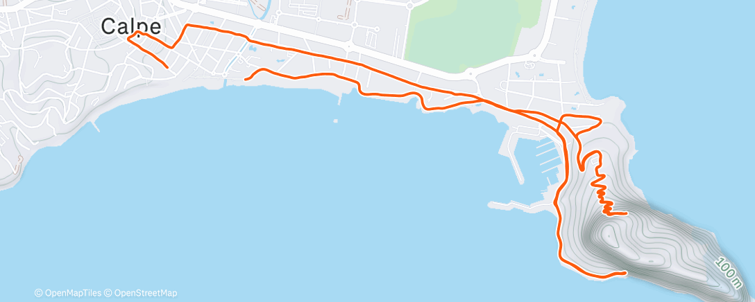 Map of the activity, Course à pied le matin