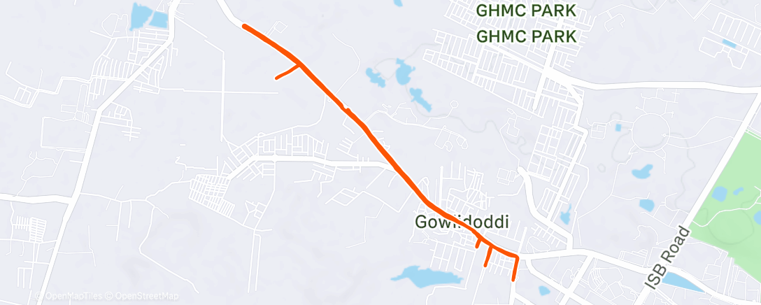 Map of the activity, Morning Run