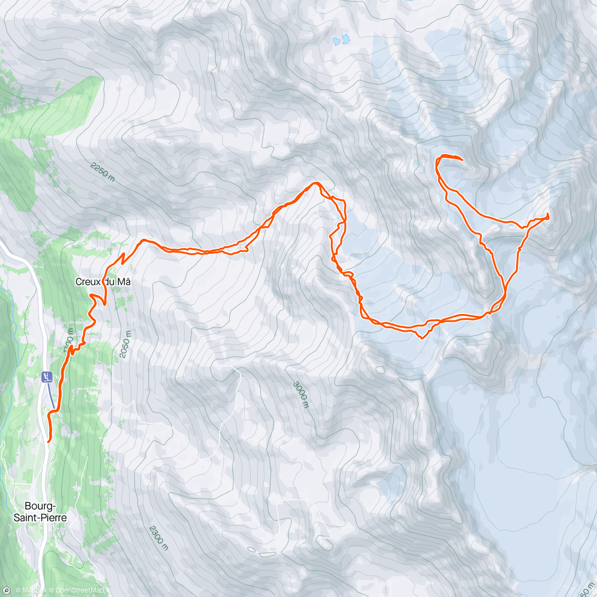 Map of the activity, Ski de rando : Combin de Corbassière 3716m - Petit Combin 3668m