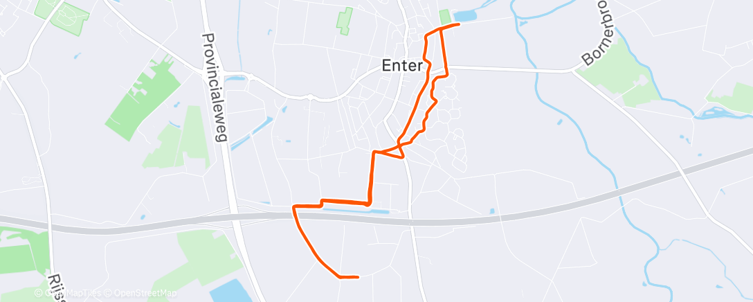 Map of the activity, Sessione di trail running pomeridiana