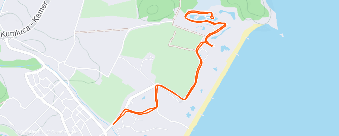 Map of the activity, Утренний забег