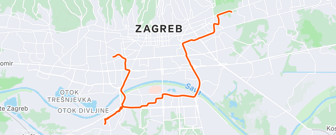 Map of the activity, Afternoon Ride