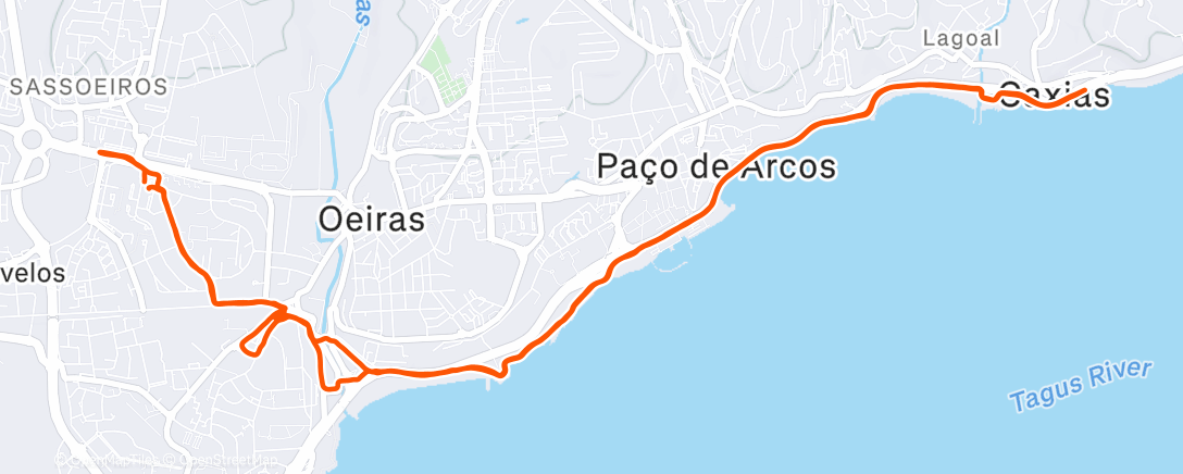 Map of the activity, Evening Run
