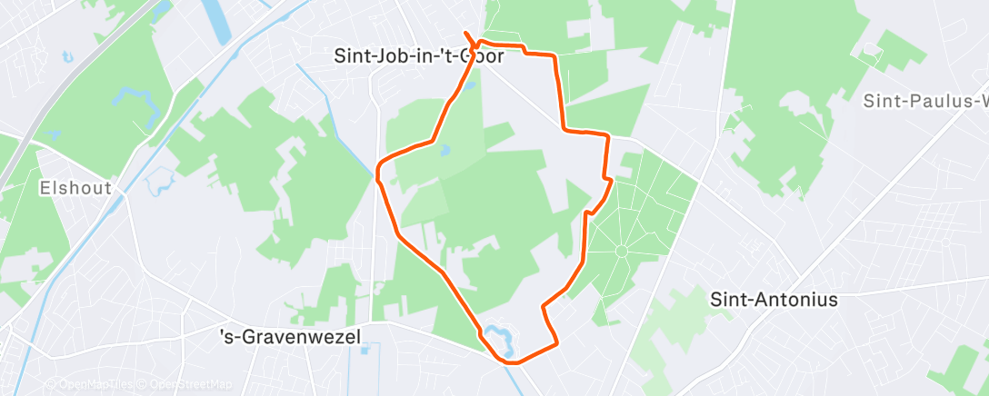 Map of the activity, Namiddagloop