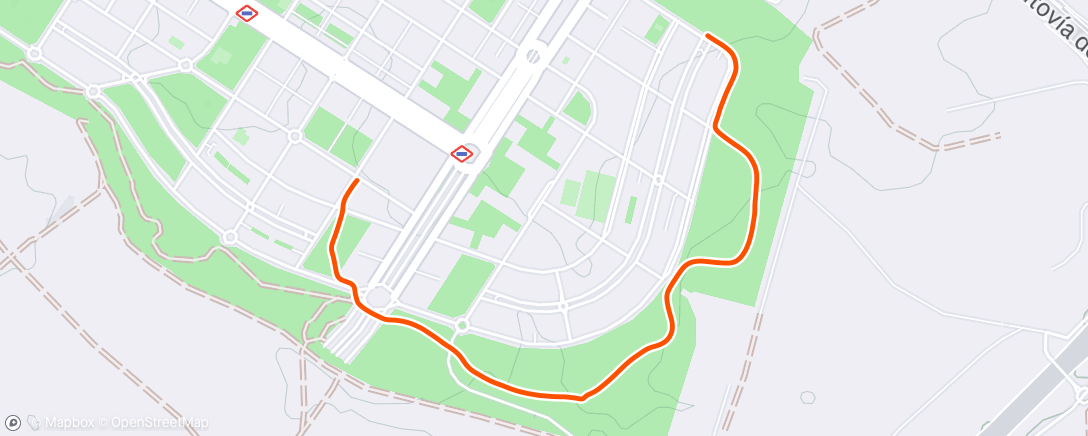 Mapa da atividade, Carrera a la hora del almuerzo