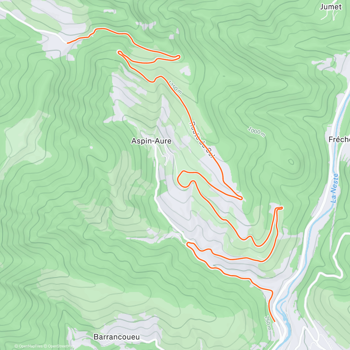 Map of the activity, ROUVY - Col d'Aspin (from Arreau) | France