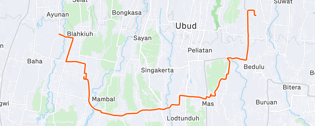 Map of the activity, Evening Gravel Ride