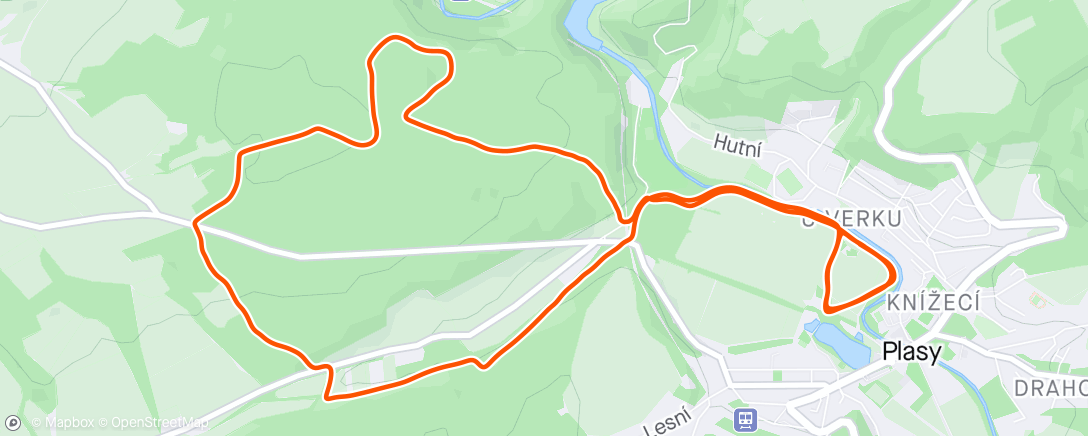 Map of the activity, Morning Run