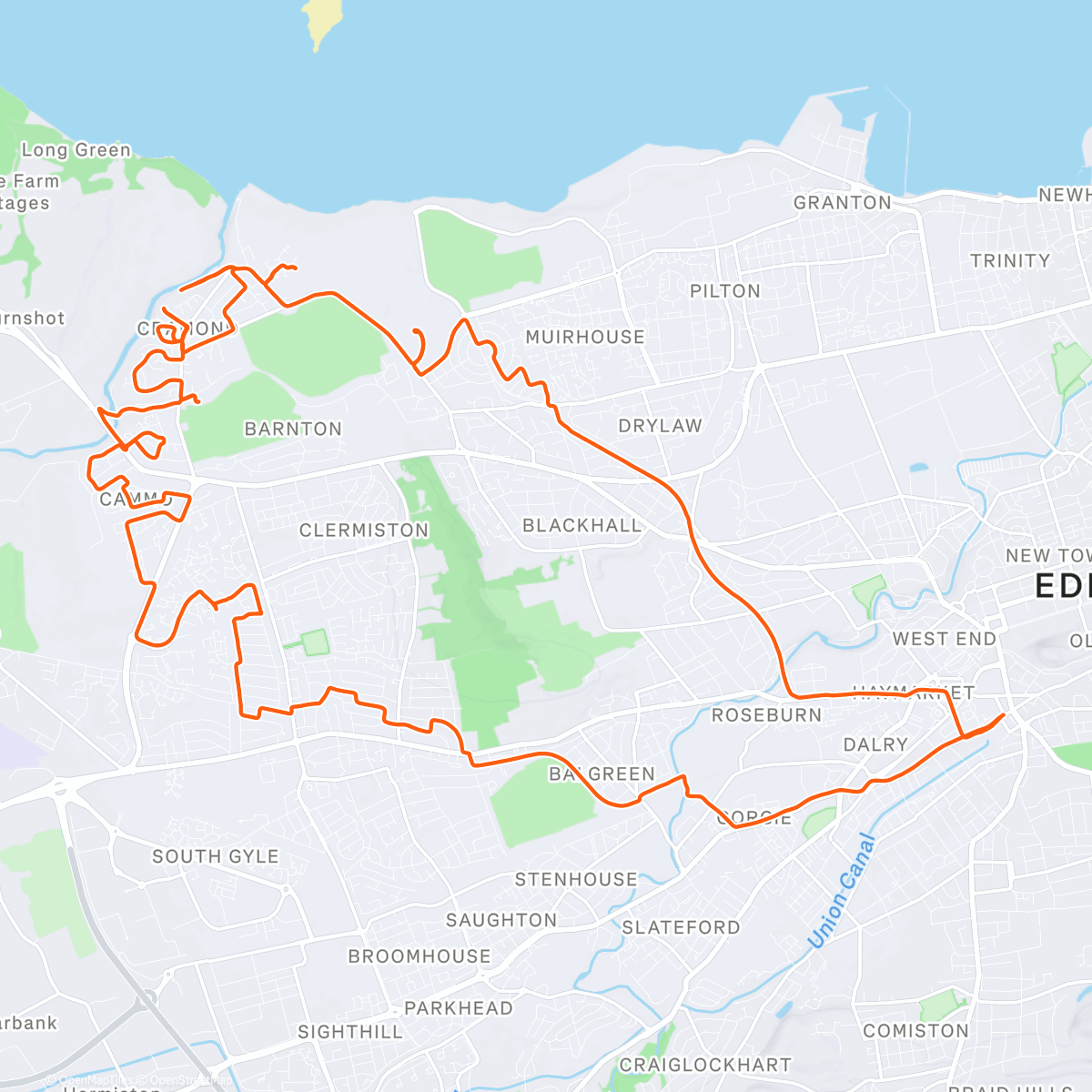 Map of the activity, Bike and body worse for wear