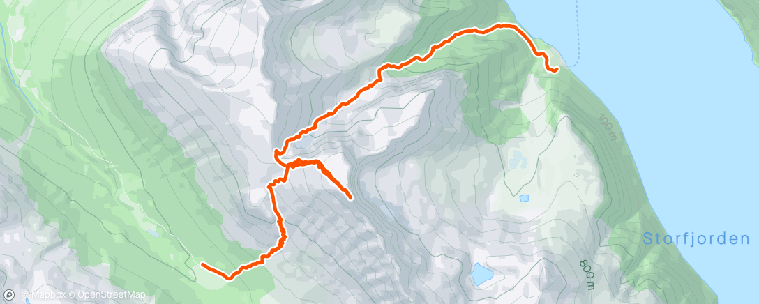 Map of the activity, Morning Backcountry Ski