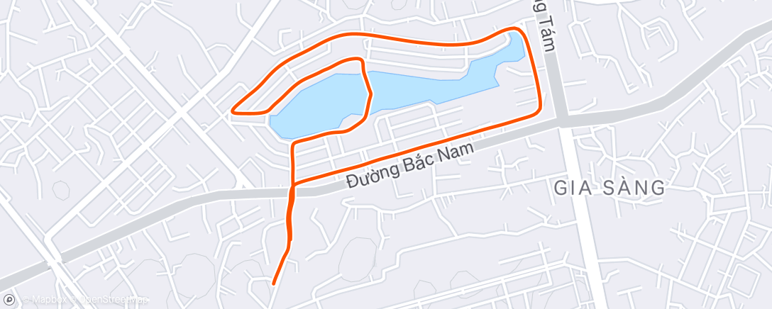 Map of the activity, Morning Run