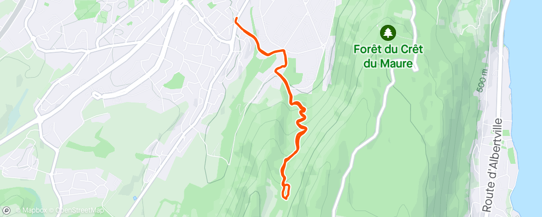Map of the activity, Promenade de la quadrupède
