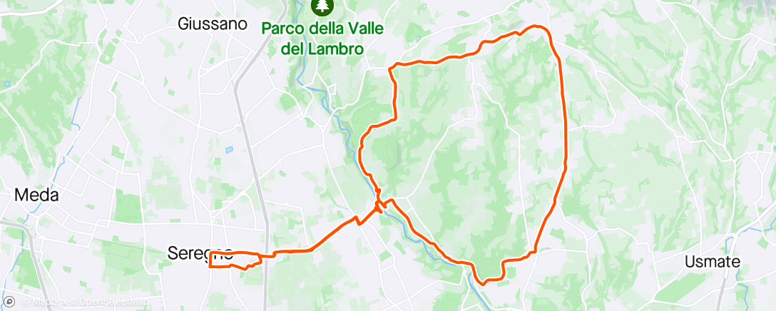 Map of the activity, Giro pranzo