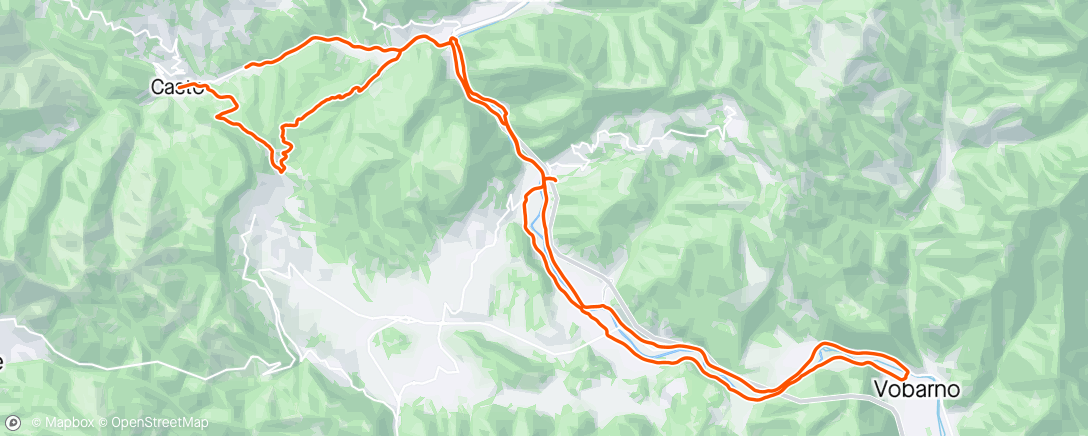 活动地图，Sessione di mountain biking pomeridiana