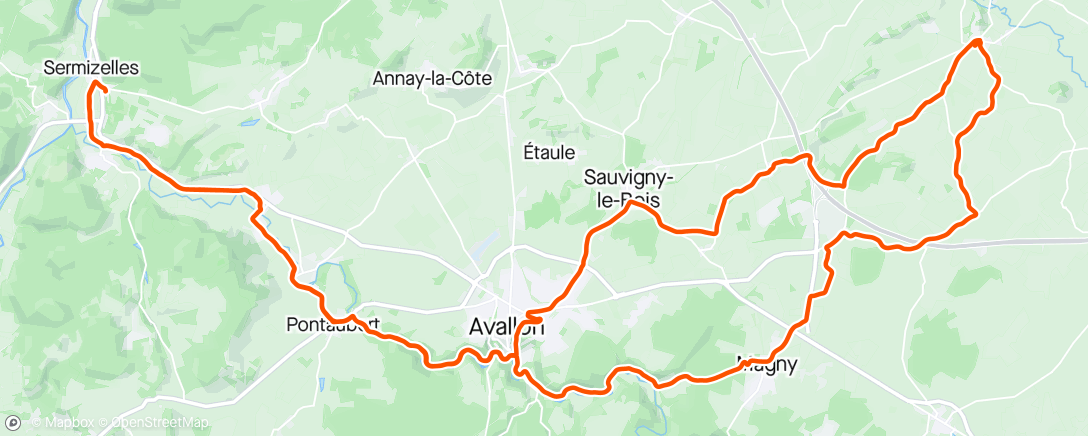 Map of the activity, Sortie vélo le matin la plus grande sortie de Louis!